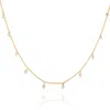 Coco & Kinney Women's Gold / White / Neutrals April Birthstone Necklace- Clear Quartz In Multi
