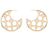 Coco & Kinney Women's Neutrals / Gold / White Amelia Enamel Earrings In Multi
