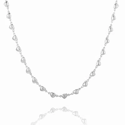 Coco & Kinney Women's Nicki Heart Necklace In Silver