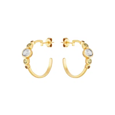 Coco & Kinney Women's Sienna Gemstone Hoops In Multi