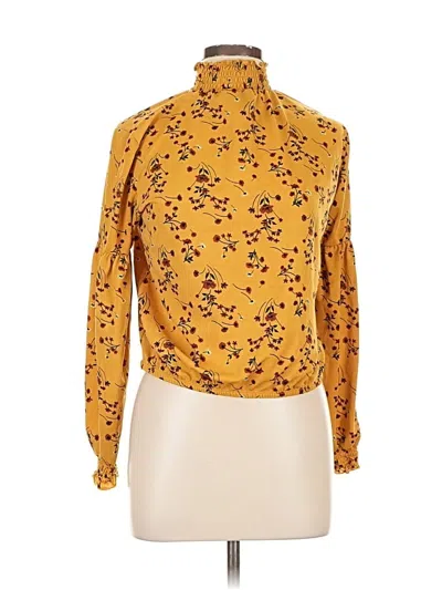 Pre-owned Coco & Shay Long Sleeve Blouse In Yellow