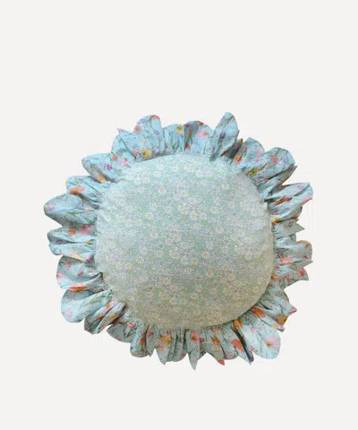 Coco & Wolf Alice W And Spring Blooms Scallop Frill Circle Cushion