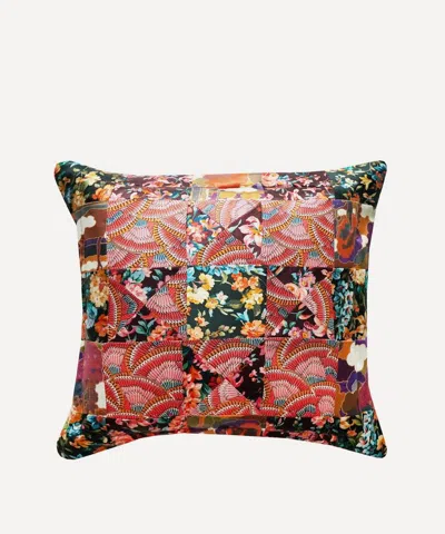 Coco & Wolf Aw23 Patchwork Silk Square Cushion