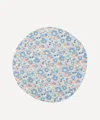 Coco & Wolf Betsy And Amelie Stitch Edge Circle Placemat In Blue