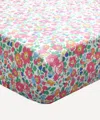 COCO & WOLF COCO & WOLF BETSY DEEP PINK COT BED FITTED SHEET