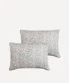 Coco & Wolf Betsy Grey Tana Lawn Cotton Pillowcases Set Of Two In Multi