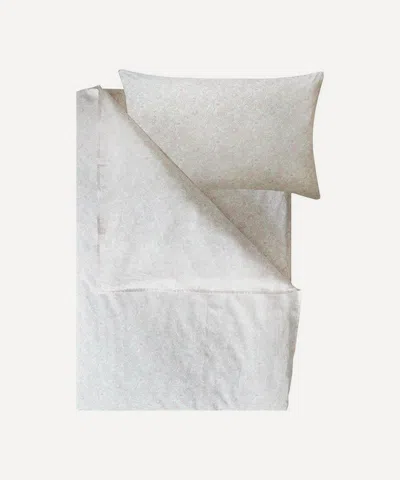 Coco & Wolf Betsy Lace Bonneville Cotton Super King Duvet Set In White