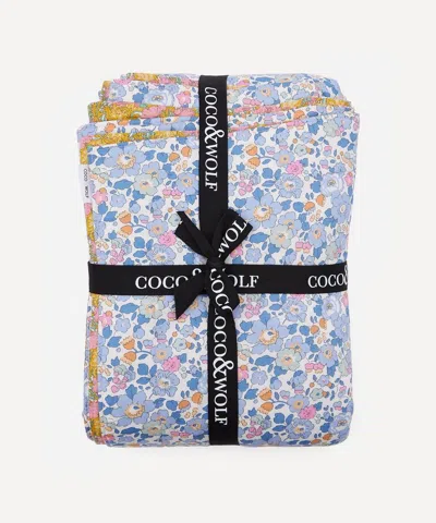 Coco & Wolf Betsy Lavender And Clementina Single Stitch Border Bedspread