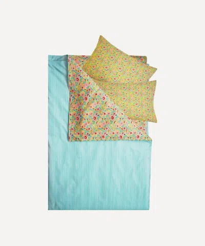 Coco & Wolf Betsy Sunflower And Elements Green Double Duvet Cover Set