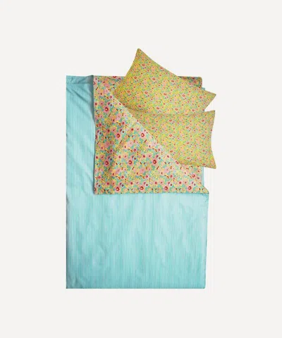 Coco & Wolf Betsy Sunflower And Elements Green Super King Duvet Cover Set