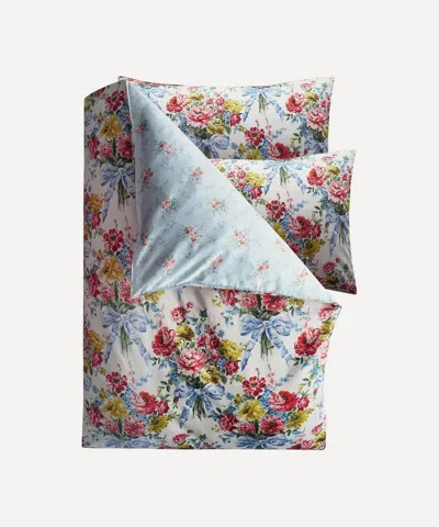 Coco & Wolf Bow Bouquet & Garden Blooms Ardington Cotton Sateen Double Duvet Set In Multi