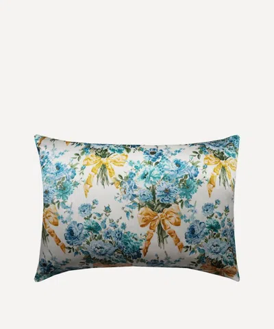 Coco & Wolf Bow Bouquet Silk Pillowcase In Gold