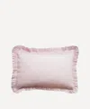 Coco & Wolf Capel Pink Frill Edge Pillowcase In Pink