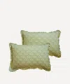 COCO & WOLF COCO & WOLF CAPEL TANA LAWN COTTON FRILL PILLOWCASES SET OF TWO