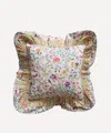 Coco & Wolf Double Ruffle Linen Garden Square Cushion