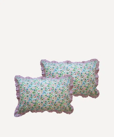 Coco & Wolf Dreams Of Summer And Wiltshire Bud Frill Edge Pillowcases Set Of Two