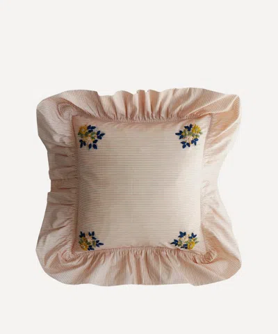 Coco & Wolf Elements Pink Piped Frill Square Cushion