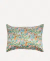 COCO & WOLF COCO & WOLF ELYSIAN DAY TEAL SILK SATIN PILLOWCASES SET OF TWO