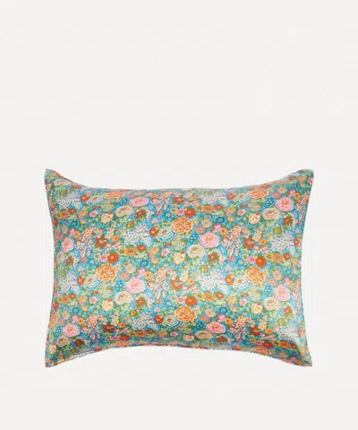 Coco & Wolf Elysian Day Teal Silk Satin Pillowcases Set Of Two