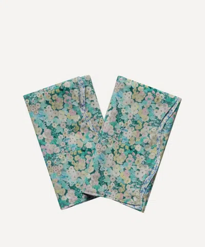 Coco & Wolf Hollyhocks And Mitsi Valeria Wavy Edge Napkins Set Of Two