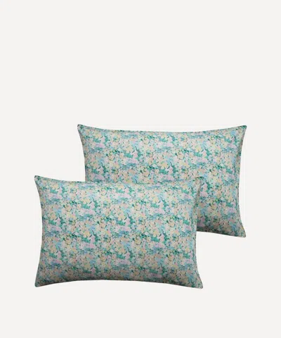 Coco & Wolf Hollyhocks Cotton Pillowcases Set Of Two