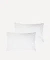 Coco & Wolf Ianthe White Cotton Pillowcases Set Of Two