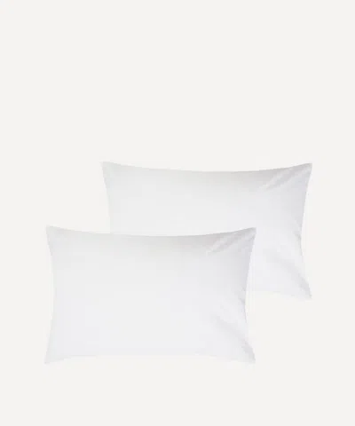 Coco & Wolf Ianthe White Cotton Pillowcases Set Of Two