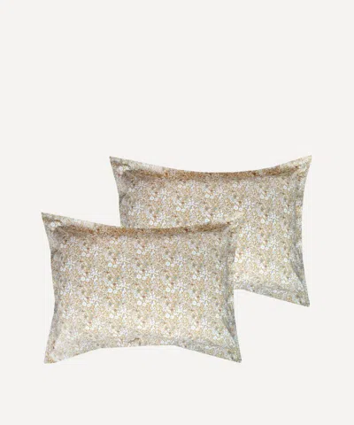 Coco & Wolf June's Meadow Cotton Oxford Pillowcases Set Of Two