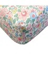 Coco & Wolf Liberty Fabric Betsy Candy Floss Print Fitted Sheet, Twin In Betsy Candy Floss