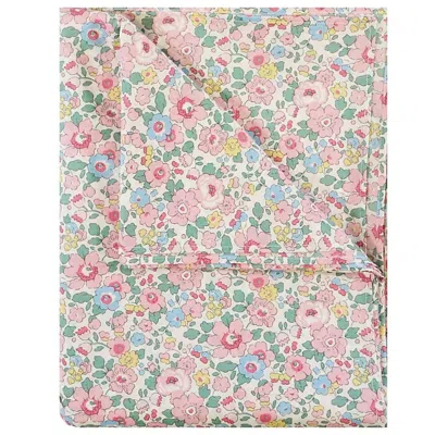 COCO & WOLF LIBERTY FABRIC BETSY CANDY FLOSS PRINT FLAT TOP SHEET, TWIN