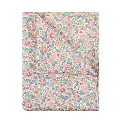 Coco & Wolf Liberty Fabric Betsy Candy Floss Print Flat Top Sheet, Twin In Pink