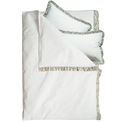 Coco & Wolf Liberty Fabric Betsy Grey Print Duvet Set, King In Gray