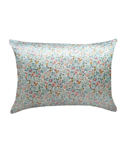Coco & Wolf Liberty Fabric Betsy Grey Silk Pillowcase, King In Multi