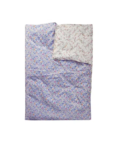 Coco & Wolf Betsy Lavender And Elizabeth Cotton Reversible King Heirloom Quilt In Blue
