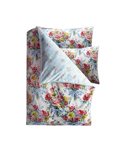 Coco & Wolf Liberty Fabric Bow Bouquet & Garden Blooms Reversible Duvet Set, Queen
