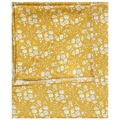 Coco & Wolf Liberty Fabric Capel Mustard Print Flat Top Sheet, King