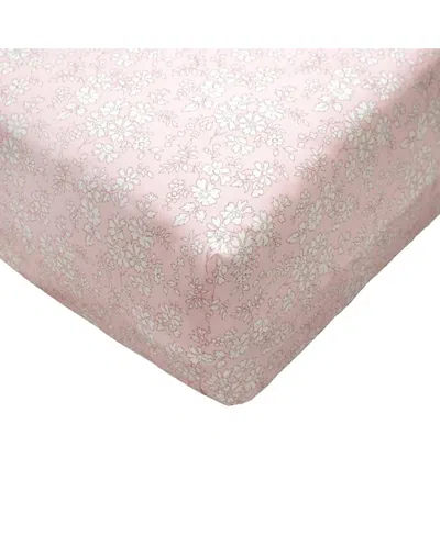 Coco & Wolf Liberty Fabric Capel Pink Print Fitted Sheet, Twin