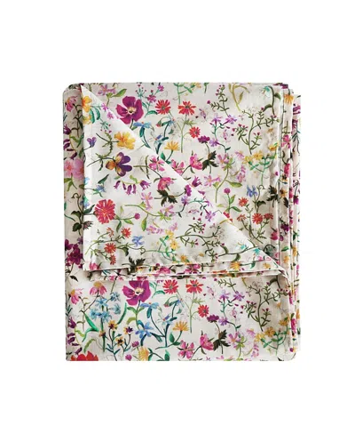 Coco & Wolf Liberty Fabric Linen Garden Print Flat Top Sheet, Queen In Multi