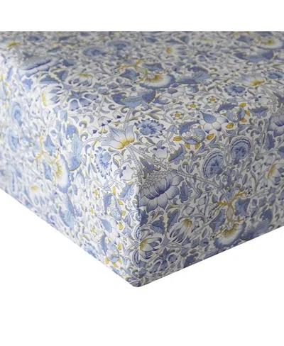 Coco & Wolf Liberty Fabric Lodden China Blue Fitted Sheet, Crib
