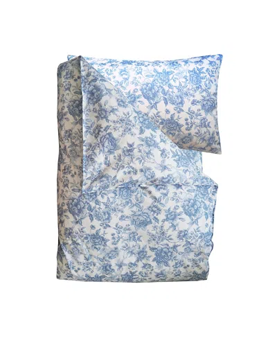 Coco & Wolf Liberty Fabric Regency Trail China Blue Duvet Set, Twin