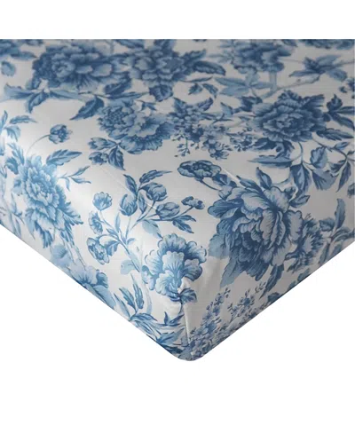 Coco & Wolf Liberty Fabric Regency Trail China Blue Fitted Sheet, Crib