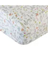 Coco & Wolf Liberty Fabric Theo Pink Print Fitted Sheet, Crib In Theo Pink