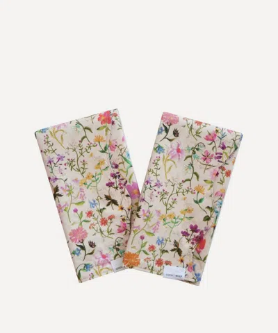 Coco & Wolf Linen Garden And Katie Millie Wavy Edge Napkins Set Of Two
