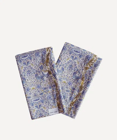 Coco & Wolf Lodden And Sambourne Reversible Wavy Edge Napkin Set Of Two