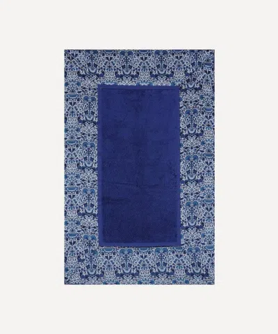 Coco & Wolf Lodden Border Edge Bath Mat In Blue