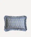 Coco & Wolf Lodden China Blue Oblong Ruffle Cushion