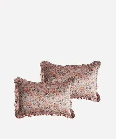 Coco & Wolf Mabel Hall Frill Edge Silk Pillowcases Set Of Two