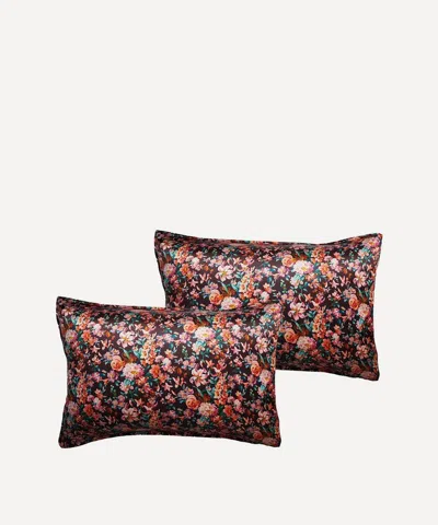 Coco & Wolf Montague Mews Mulberry Silk Pillowcases Set Of Two
