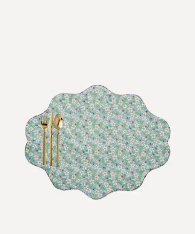 Coco & Wolf Paysanne Blossom And Elements Blue Wavy Edge Placemat