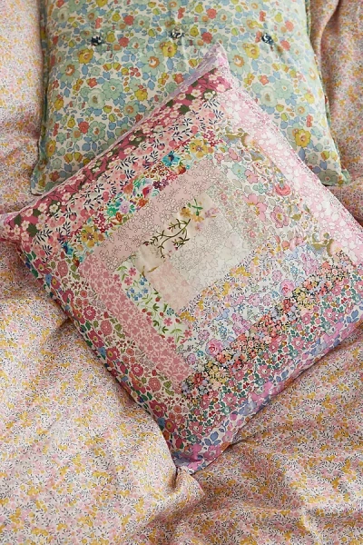 Coco & Wolf Pink Patchwork Square Cushion